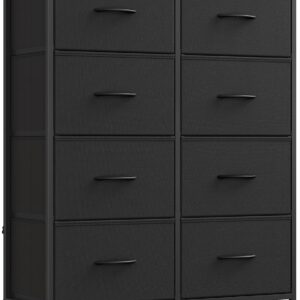 SONGMICS Dresser for Bedroom, Tall Dresser with 8 Fabric Drawers